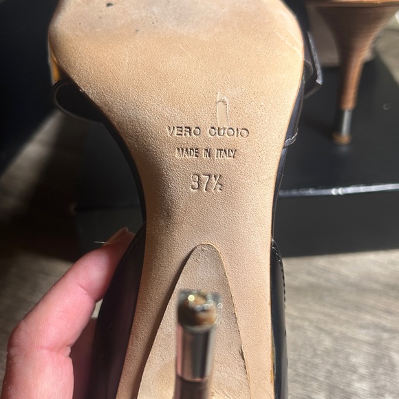 Giuseppe Zanotti Design DONNA 90 SCARPA KULATTA  T. MORO Black Perforated Heels - Picture 9 of 9